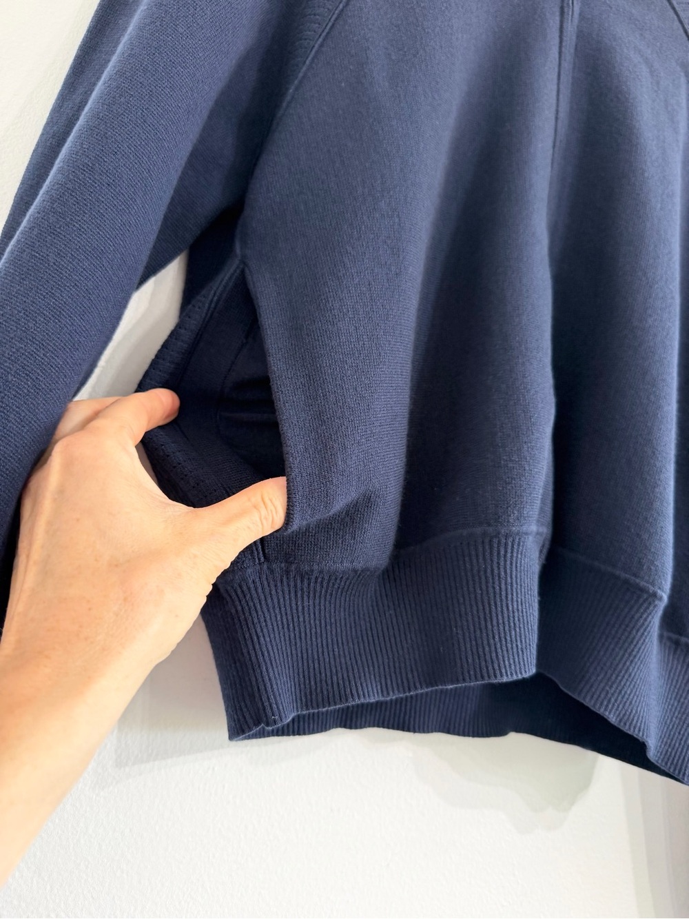 Athleta Advantage Sweater Navy blue knit cardigan - Picture 10 of 12